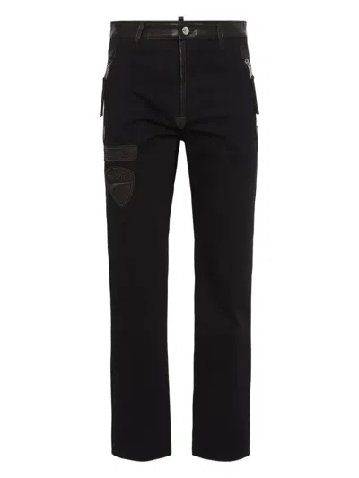 Dsquared2 X Ducati Hybrid 642 Trousers In Black