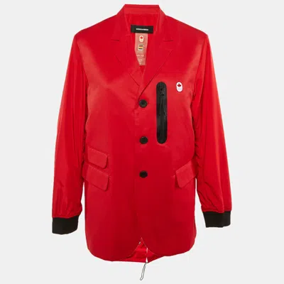 Dsquared2 X Hudson's Bay Red Printed Cotton & Nylon Olympic Opening Ceremony Popdium Jacket