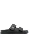 Dsquared2 X Ibrahimović Leather Slides In Schwarz