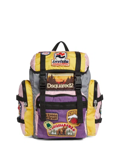 Dsquared2 X Invicta Logo-appliqué Backpack In Grey
