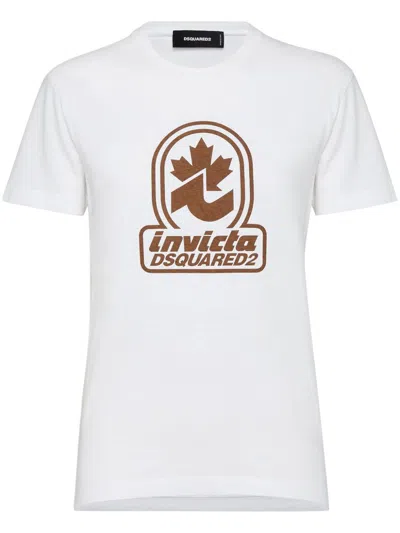 Dsquared2 X Invicta Logo-print T-shirt In White