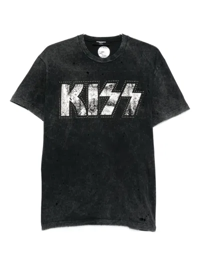 Dsquared2 X Kiss Cool T-shirt In Black