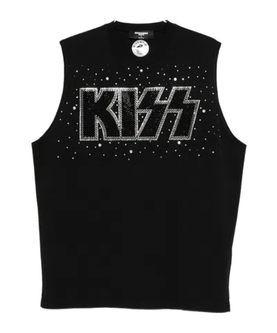 DSQUARED2 DSQUARED2 X KISS EMBELLISHED CREWNECK TANK TOP