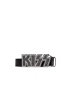 Dsquared2 X Kiss Embellished Buckled Belt In Black