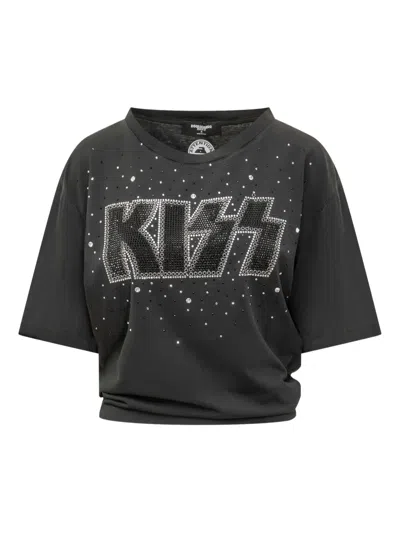 DSQUARED2 X KISS RHINESTON-EMBELLISHED T-SHIRT