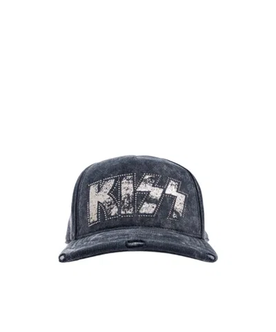 Dsquared2 X Kiss Studded Distressed Cap In Gray