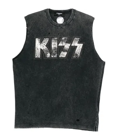 DSQUARED2 DSQUARED2 X KISS CREWNECK STUDDED TANK TOP