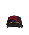 Dsquared2 Vaquera Catenacci Baseball Cap In Black