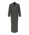 Dsquared2 X Magliano Double-breasted Long Coat In Gray
