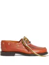 Dsquared2 X Magliano Leather Boat Shoes In Brown