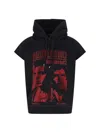 Dsquared2 Magliano Capsule Sleeveless Hoodie With Graphic Print In Black