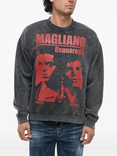 Dsquared2 X Magliano Rock Relax Logo-print Sweatshirt In Gray