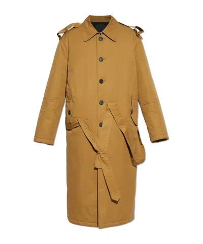 Dsquared2 X Magliano Single-breasted Mid-length Coat In Neutral