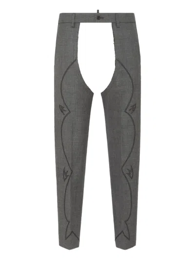 Dsquared2 X Magliano Vaccaro New Dan Trousers In Gray