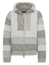 Dsquared2 Magliano X D2 Mix Grey Venue Fit Zipped Hoodie In Gray