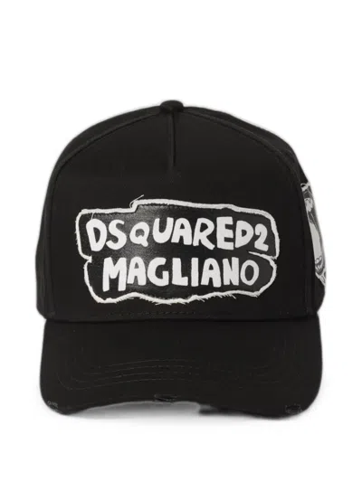 Dsquared2 X Magliano Voice Yourself Logo-patch Baseball Cap In Black