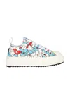 Dsquared2 X Smurfs Lace-up Sneakers In White