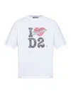 Dsquared2 Graphic Print Crew Neck Short Sleeve T-shirt In White