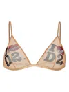 Dsquared2 X Vaquera Triangle Bra In Brown
