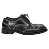 Dsquared2 X Vero Cuoio Eyelet Studded Oxford Shoes In Black Leather In Black