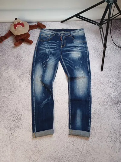 Pre-owned Dsquared2 Y2k Disquared2 Icon Jeans Pents In Blue