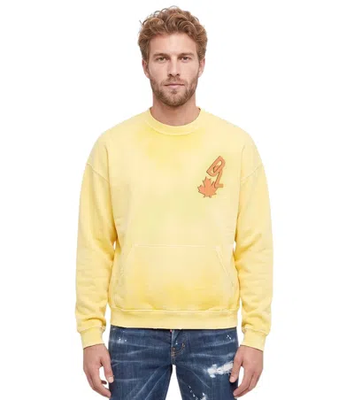 Dsquared2 Yellow Crew Neck Sweatshirt