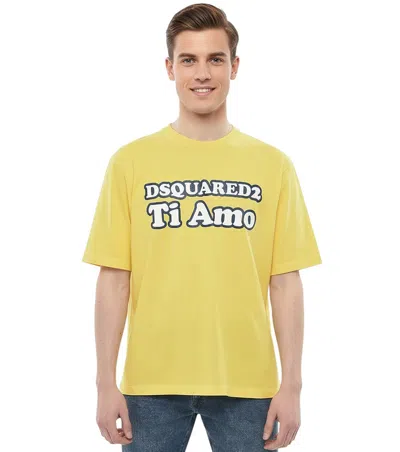 Dsquared2 Yellow Graphic Logo T-shirt