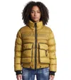 Dsquared2 Logo-print Quilted Jacket In Gold