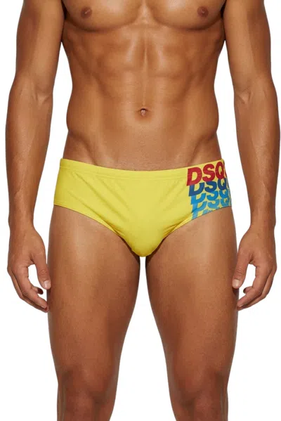 Dsquared2 Yellow Logo Swim Brief