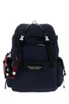 Dsquared2 Backpack Rope Detail Adjustable Straps Top Handle In Blue