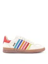Dsquared2 Summer Lovers Leather Sneakers Rainbow Stripes