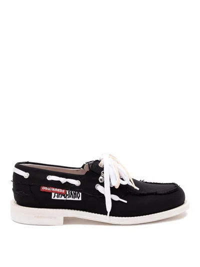 Dsquared2 Boat Shoes In Black