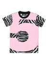 Dsquared2 Zebra-print Number T-shirt In Pink
