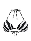Dsquared2 Zebra-print Bikini Top In Multi