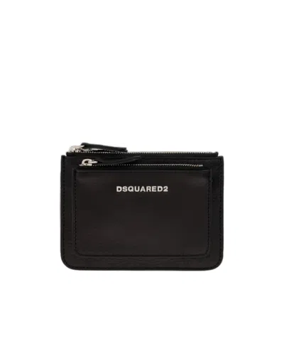 Dsquared2 Zip-around Logo Wallet In Red