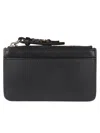 Dsquared2 Black Genuine Leather Icon Evening Cardholder In Nero