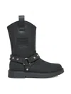 Dsquared2 Biker Boots With Studded Strap In Black