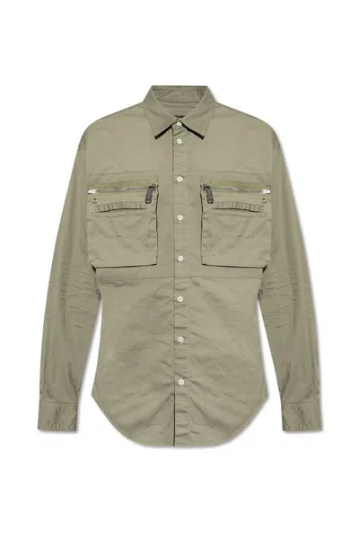 Dsquared2 Cargo-pocket Button-up Shirt In Green