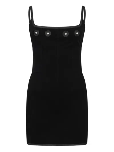 Dsquared2 Zip-fastening Studded Mini Dress In Black