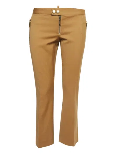 Pre-owned Dsquared2 Zip Fastening Trousers In Brown