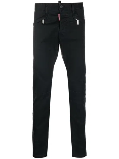 Dsquared2 Zip-pockets Trousers In Black
