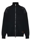 Dsquared2 Zip Shoulder-panel Cardigan In Black