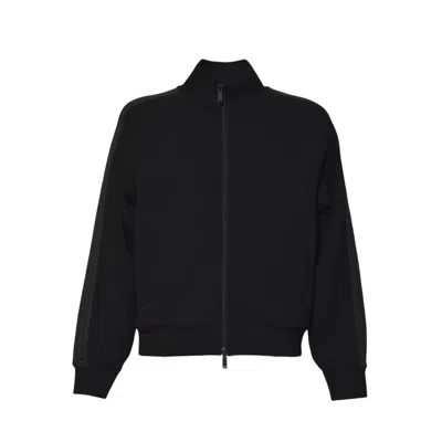 Dsquared2 Zip-up Black Sweater With High Collar