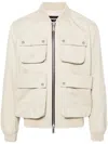 Dsquared2 Zip-up Cotton Bomber Jacket In Neutrals