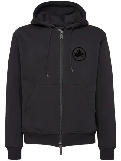 DSQUARED2 ZIP-UP COTTON HOODIE