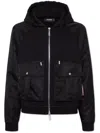 Dsquared2 Zip-up Cotton Hoodie In Black