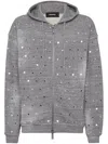 Dsquared2 Zip-up Cotton Hoodie In Grey