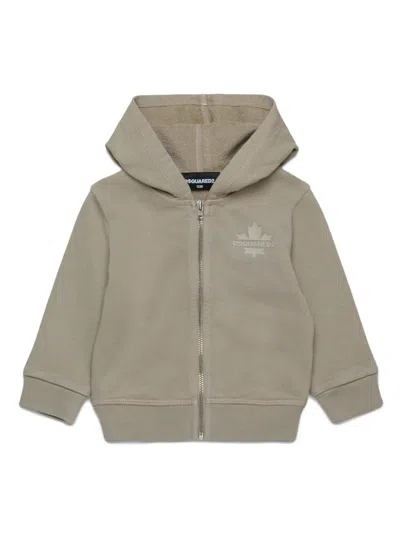 Dsquared2 Babies' Zip-up Hoodie In Neutrals