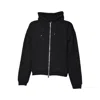 Dsquared2 Zip-up Hoodie With Bold Graphic And Drawstring Hood In Black