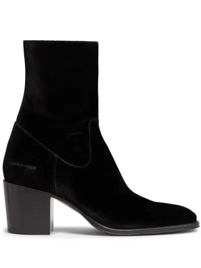 Dsquared2 Zip-up Leather Boots In Black